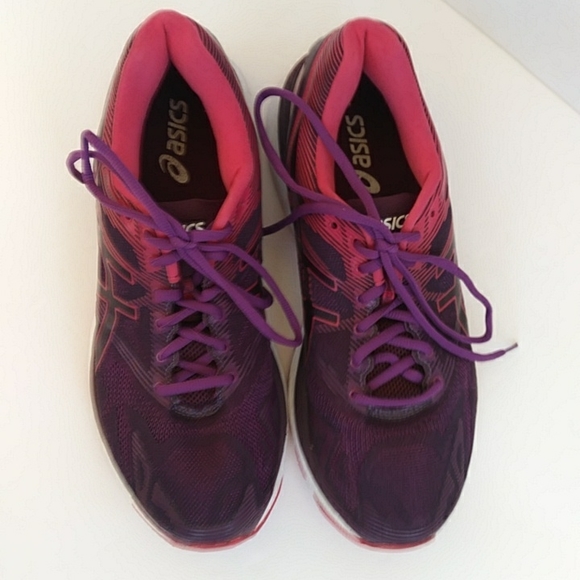 Asics Gel-Nimbus 19 Running Sneaker Shoe 10 Purple Pink - Picture 6 of 16